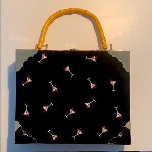 Vintage Martini Print Cigar Box Purse 👜 🍸